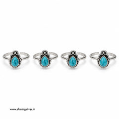 SHINING’s 925 Pure Silver Turquoise Bichiya