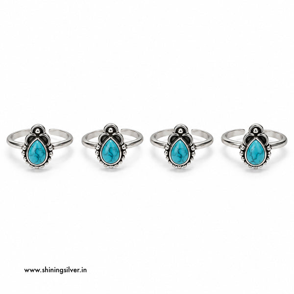 SHINING’s 925 Pure Silver Turquoise Bichiya