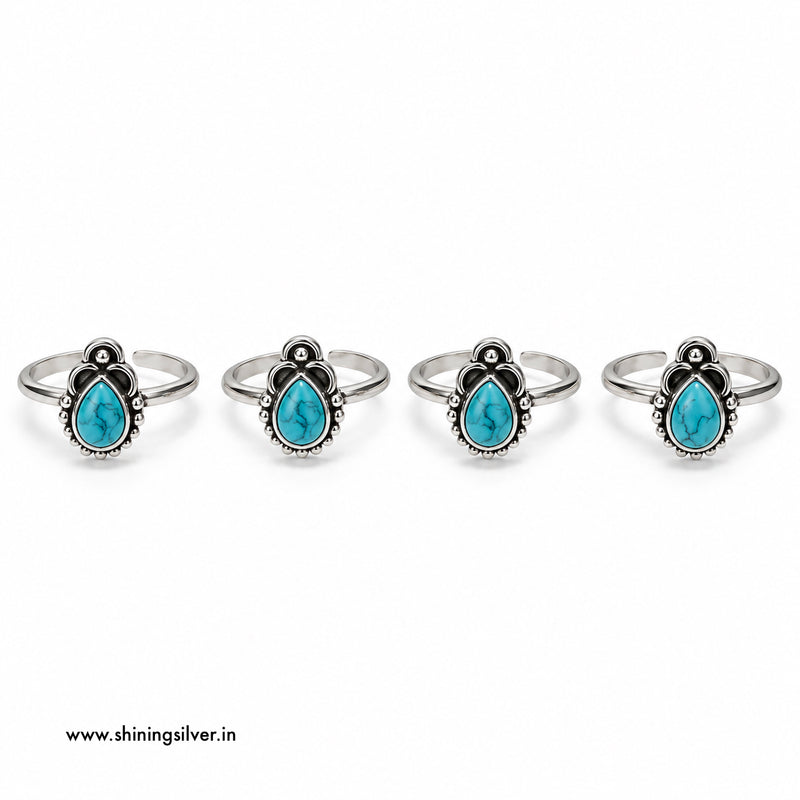 SHINING’s 925 Pure Silver Turquoise Bichiya