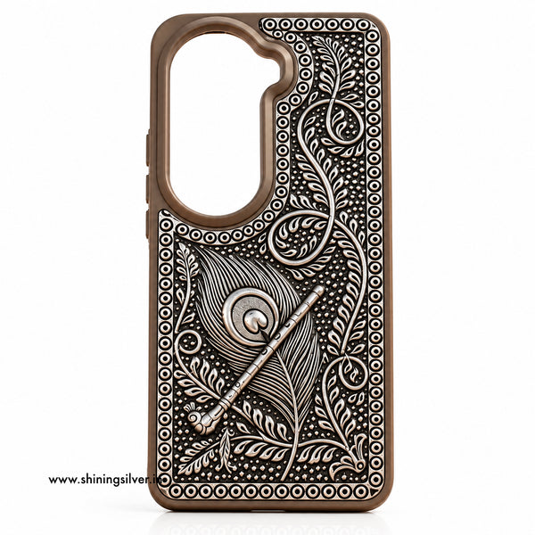 SHINING’s 925 Silver Krishna Flute Mobile Cover