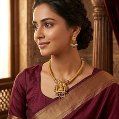 SHINING’s Temple Necklace In Gold Plating | 925 Pure Silver | The Gilded Chapter
