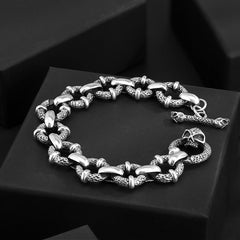 SHINING’s Skull Men’s Bracelet | 925 Pure Silver
