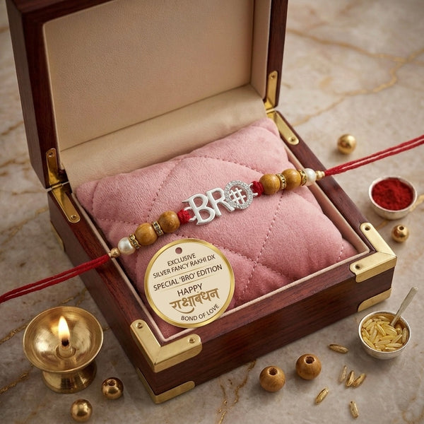 SHINING’s Pure Silver Bro Thread Rakhi