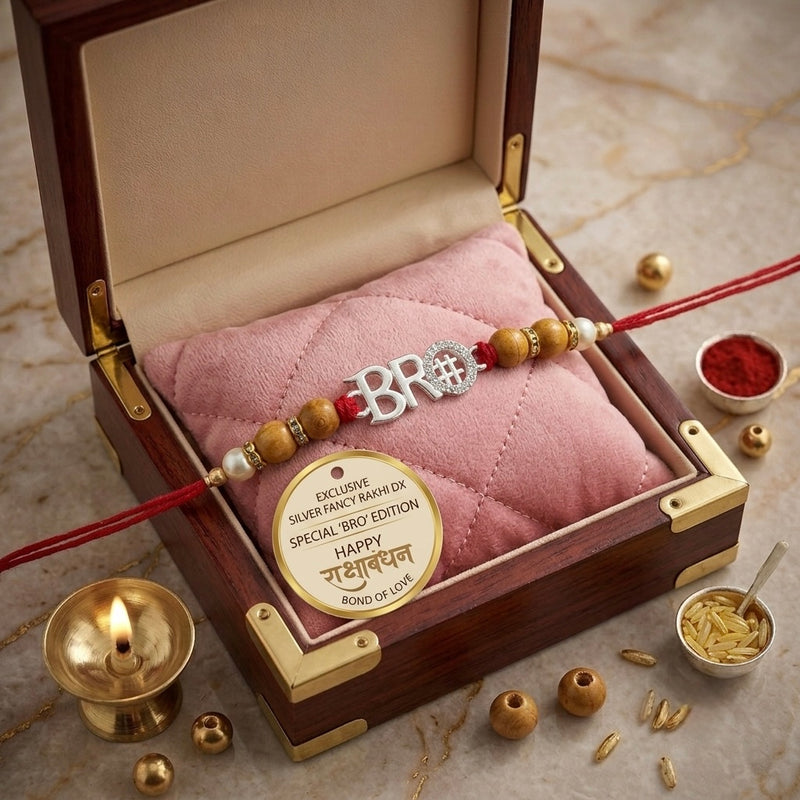 SHINING’s Pure Silver Bro Thread Rakhi