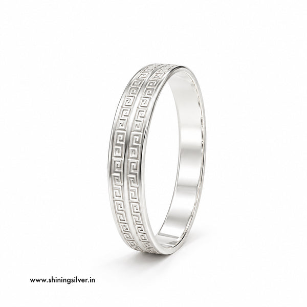 SHINING’s 925 Silver Greek Key Kada