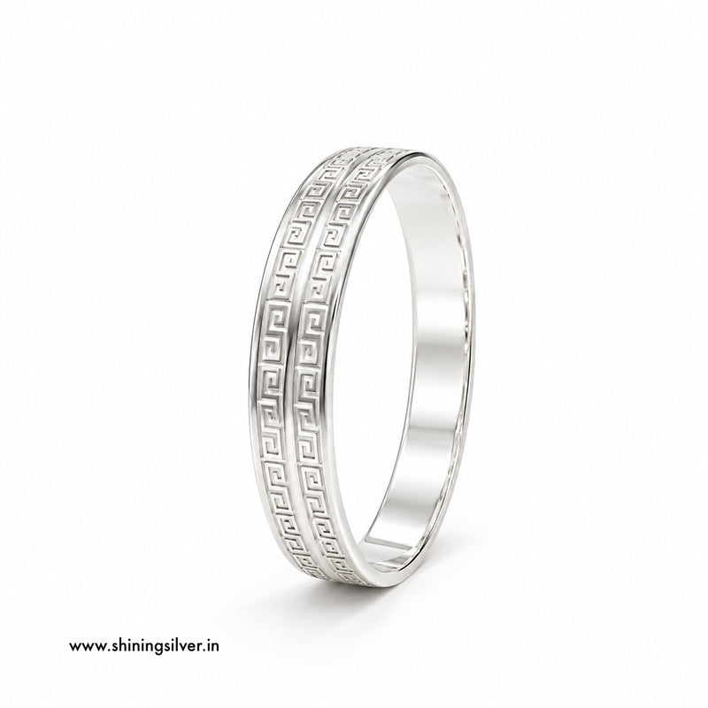 SHINING’s 925 Silver Greek Key Kada