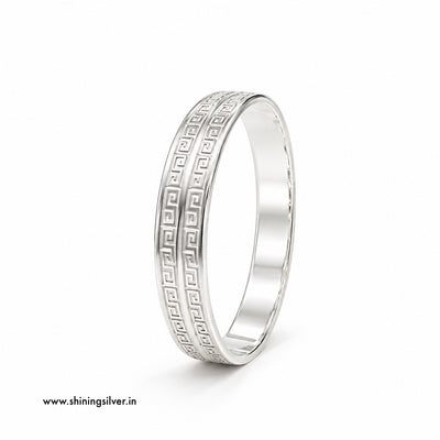 SHINING’s 925 Silver Greek Key Kada