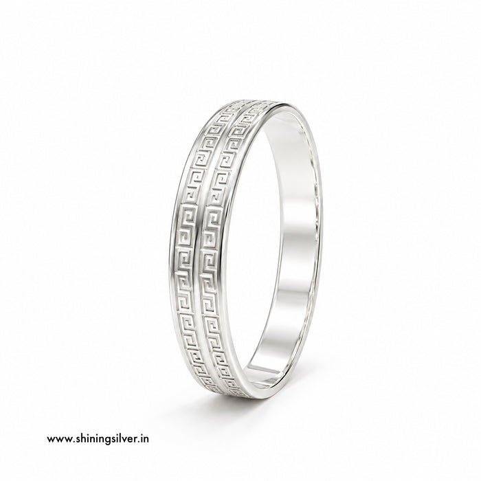 SHINING’s 925 Silver Greek Key Kada
