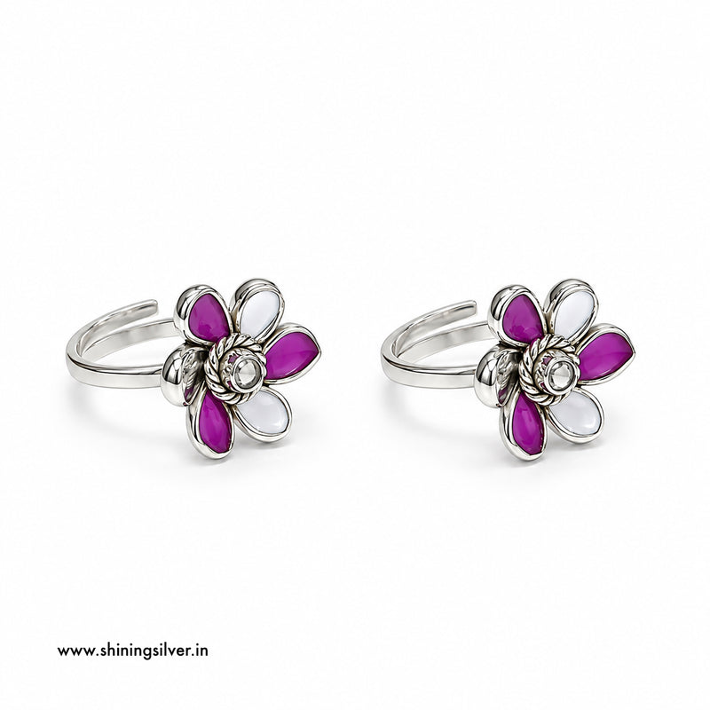 SHINING’s 925 Pure Silver Floral Bichiya
