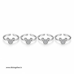 SHINING’s 925 Sterling Silver Sparkling Toe Rings