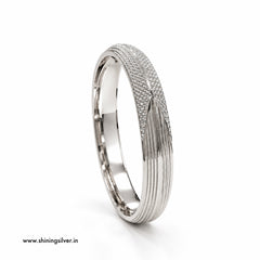 SHINING’s 925 Pure Silver Designer Kada for Men – 45 Grams Approx