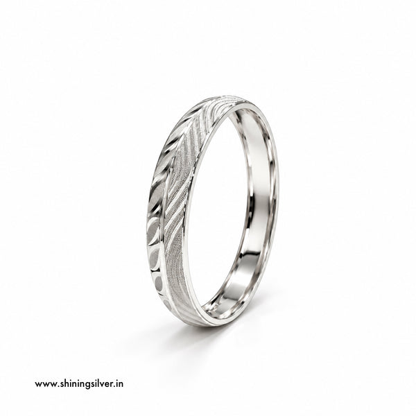 SHINING’s 925 Pure Silver Designer Kada for Men – 50 Grams Approx.