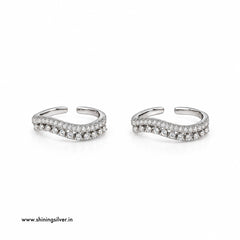 SHINING’s 925 Sterling Silver Sparkling Toe Rings