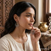 SHINING’s Elegant Oxidised Silver Earrings | 925 Pure Silver