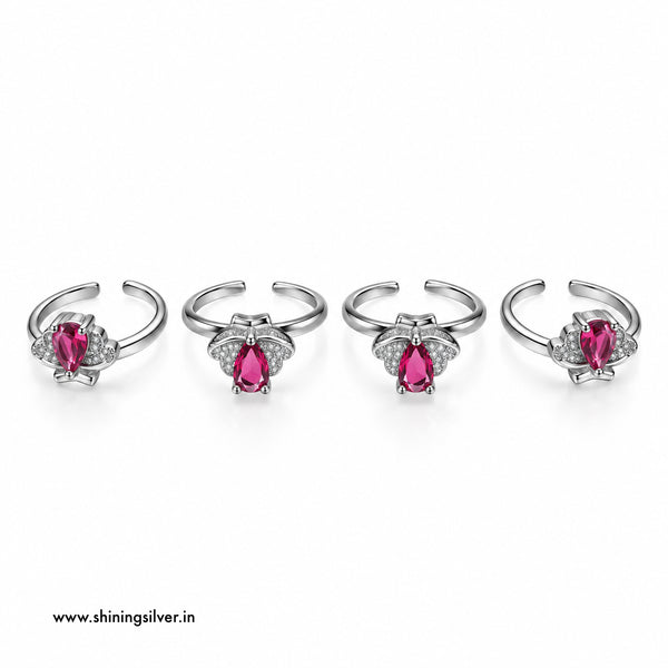 SHINING’s 925 Sterling Silver Pink Stone Bichiya