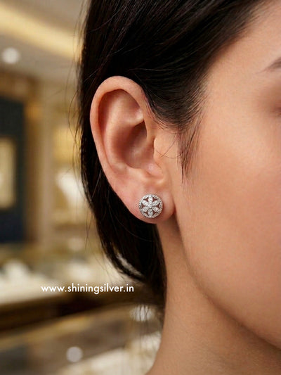 SHINING’s Flower Studds | 925 Sterling Silver | Shining Silver