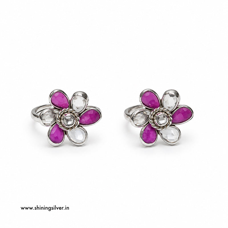 SHINING’s 925 Pure Silver Floral Bichiya