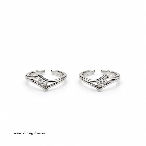 SHINING’s 925 Sterling Silver Designer Toe Rings