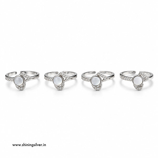 SHINING’s 925 Sterling Silver Mother of Pearl Toe Rings