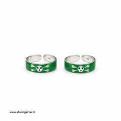 SHINING’s 925 Pure Silver Green Enamel Bichiya