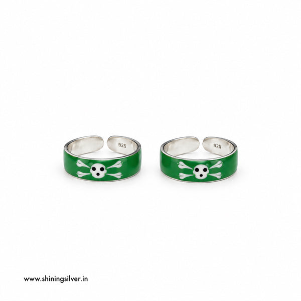 SHINING’s 925 Pure Silver Green Enamel Bichiya