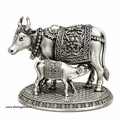 SHINING’s 925 Pure Silver Solid Cow & Calf Idol