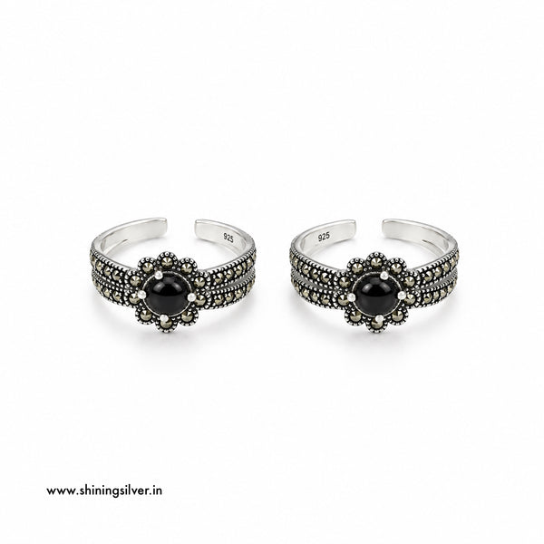 SHINING’s 925 Pure Silver Pyrite Toe Rings
