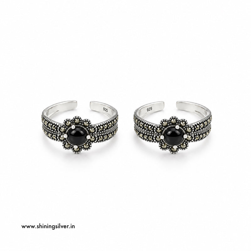 SHINING’s 925 Pure Silver Pyrite Toe Rings