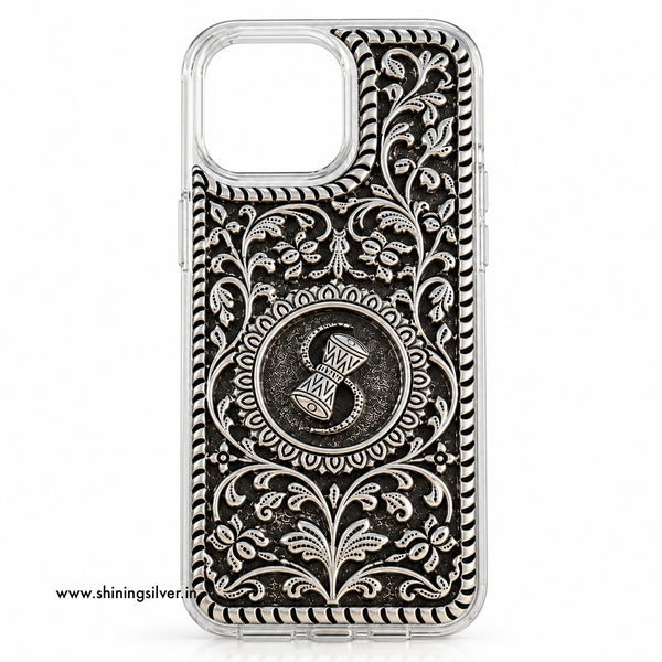 SHINING’s 925 Silver Damru Mobile Cover