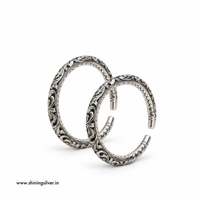 SHINING’s 925 Pure Silver Kada Payal for Men | Traditional Silver Kadule & Leg Kada