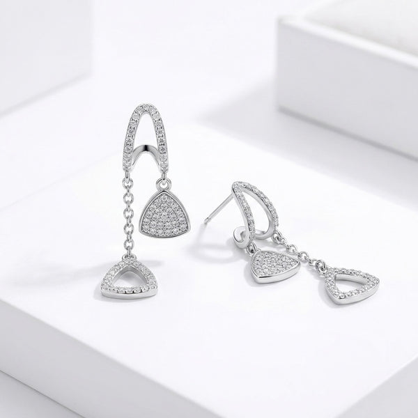 Dangler Earrings | 925 Sterling Silver | Shining Silver