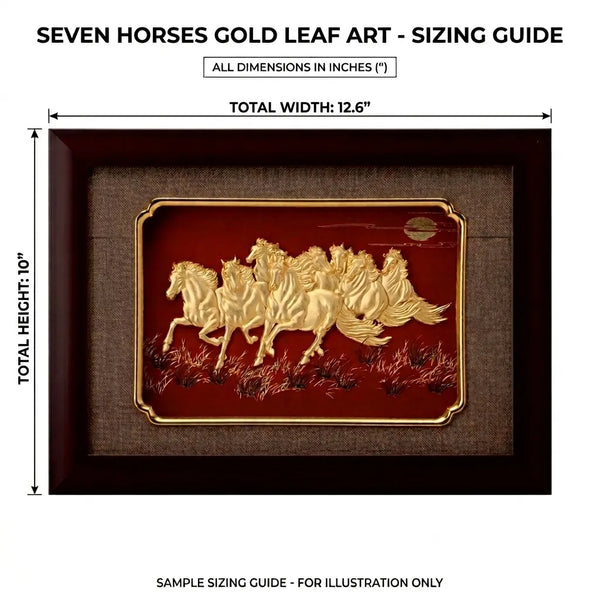 SHINING’s 7 Horses 24K Gold Wall Hanging Display
