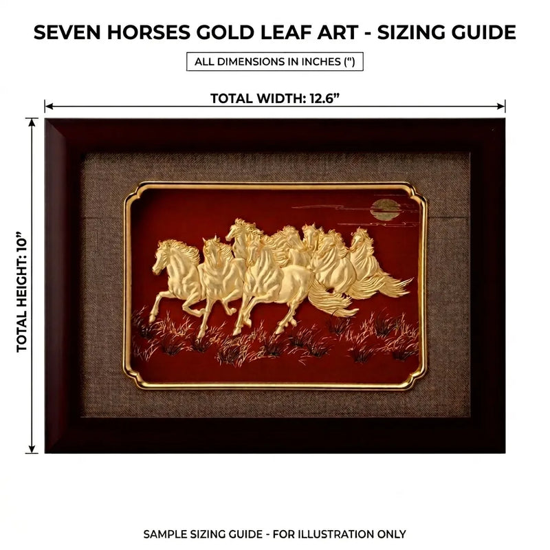 SHINING’s 7 Horses 24K Gold Wall Hanging Display