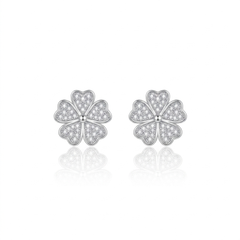 SHINING’s Sterling Silver Studs Flower design