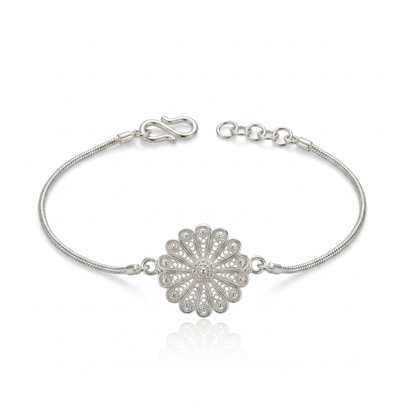 SHINING’s Silver Sunflower Rakhi