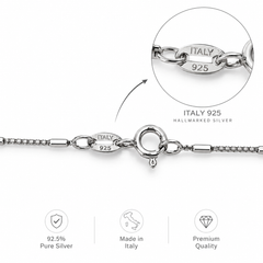 SHINING’s 925 Sterling Silver Chain | Minimalist Box Chain