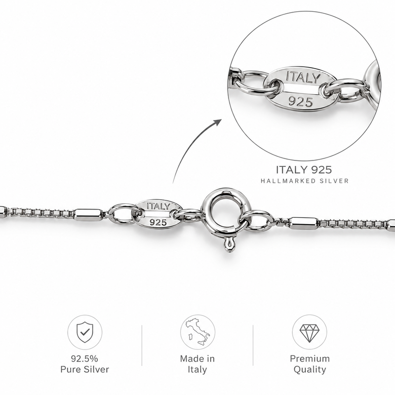 SHINING’s 925 Sterling Silver Chain | Minimalist Box Chain