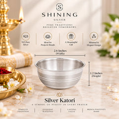 SHINING’s 925 Pure Silver Katori | 27 GM