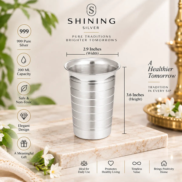 SHINING’s 999 Pure Silver Glass | 200 ML