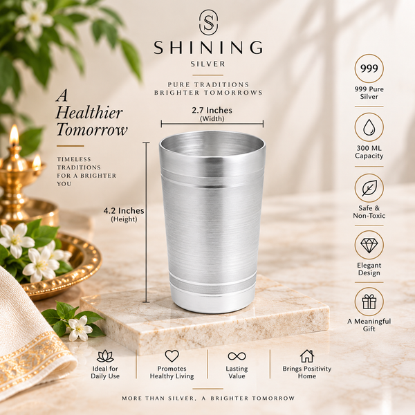 SHINING’s 999 Pure Silver Glass | 300 ML