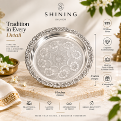 SHINING’s Designer Engraved 925 Pure Silver Plate