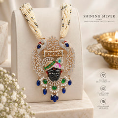 SHINING’s Shrinathji Pendant Necklace in 925 Pure Silver | Rose Gold Finish