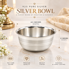 SHINING’s 925 Pure Silver Bowl | 80g | 4.5 Inches