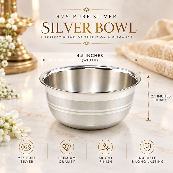 SHINING’s 925 Pure Silver Bowl | 80g | 4.5 Inches