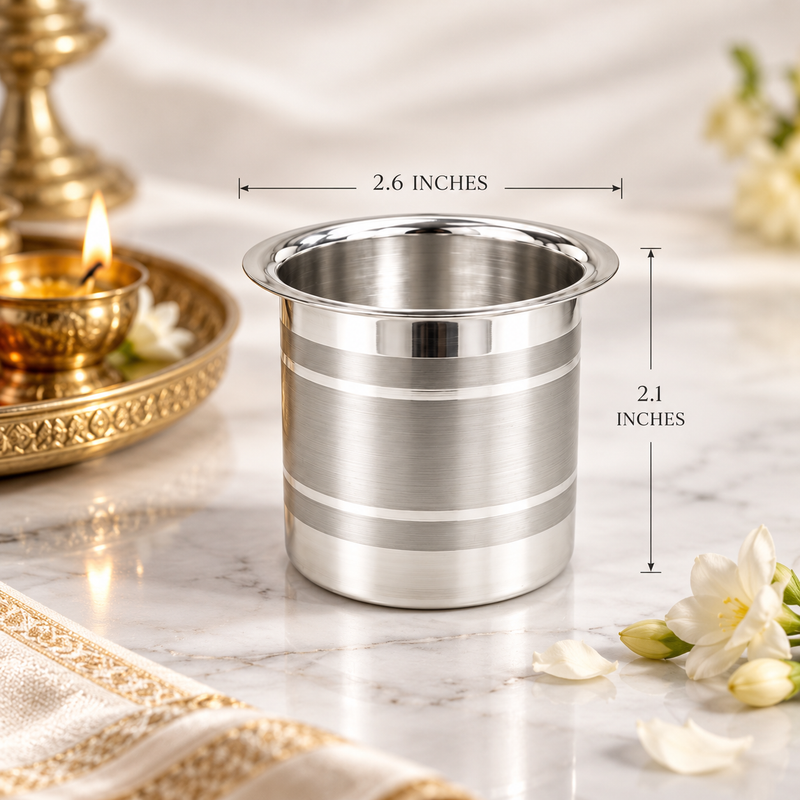 SHINING’s 925 Sterling Silver Panch Patra Vessel for Puja