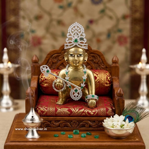 SHINING’s 925 Sterling Silver Kanha Ji Shringar