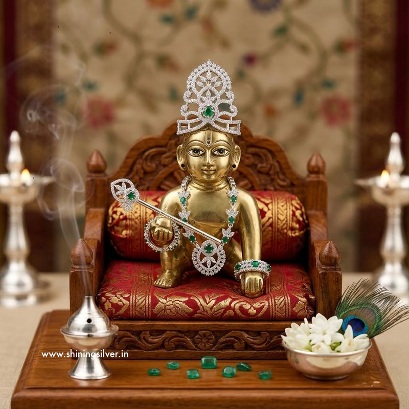 SHINING’s 925 Sterling Silver Kanha Ji Shringar