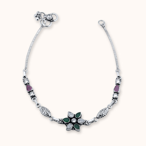 SHINING’s Rajasthani 925 Silver Oxidised Payal