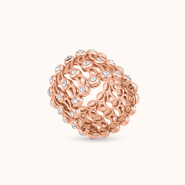 2 IN 1 Ring- Bracelet Crafted with 925 Sterling Silver- Plated With Rosegold