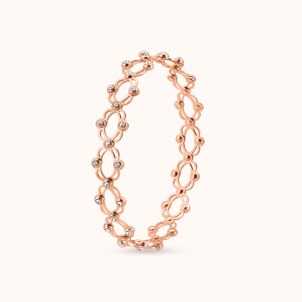 2 IN 1 Ring- Bracelet Crafted with 925 Sterling Silver- Plated With Rosegold